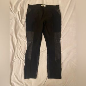 Mixed Fabric Leggings